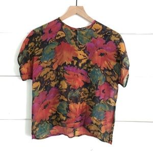 Michii Moon Floral Silk Top